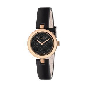 Authentic Gucci Diamantissima Analog Display Swiss Quartz Black Women's